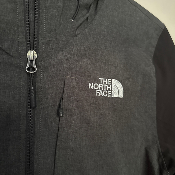 Women's The North Face HyVent Ski Snow Rain Jacket L Charcoal Black - Picture 2 of 11